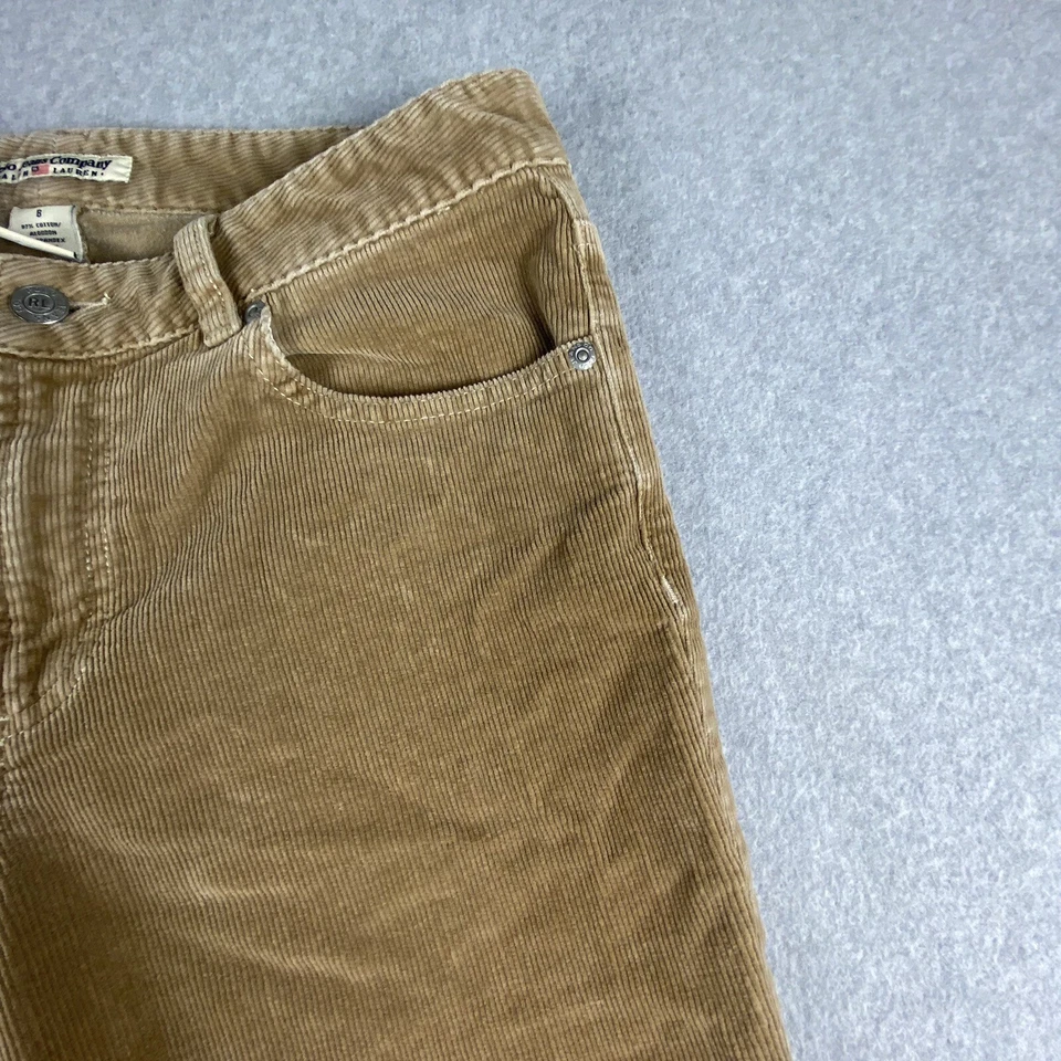 Vintage Polo Jeans Company Ralph Lauren Pants 8 (30x31) Tan Corduroy Stretch - Image 4 of 4