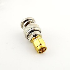 1pcs BNC Male Plug to SMA Male Plug Straight RF Adapter Connector