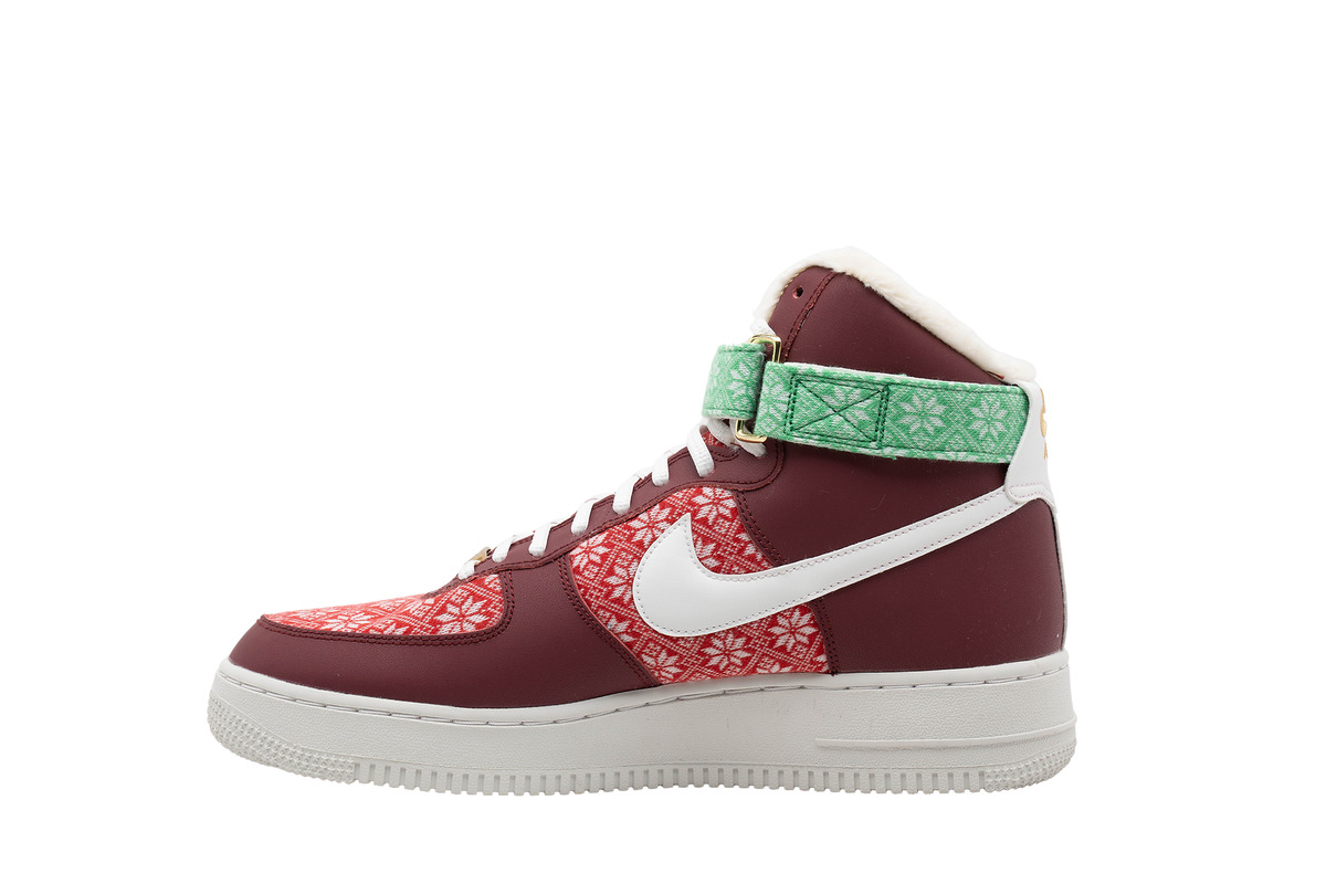 Nike Air Force 1 High '07 LV8 Christmas Sweater DC1620 600 Men's Size 9.5M  / 11