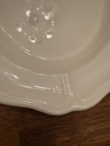 Wedgwood Queens Shape Plain Oval 13”Platter Cream / Off White - Picture 7 of 8