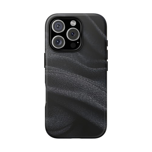Black Pleated Fabric-look Tough Phone Case - iphone, Samsung galaxy, Goog Pixel - Picture 8 of 235