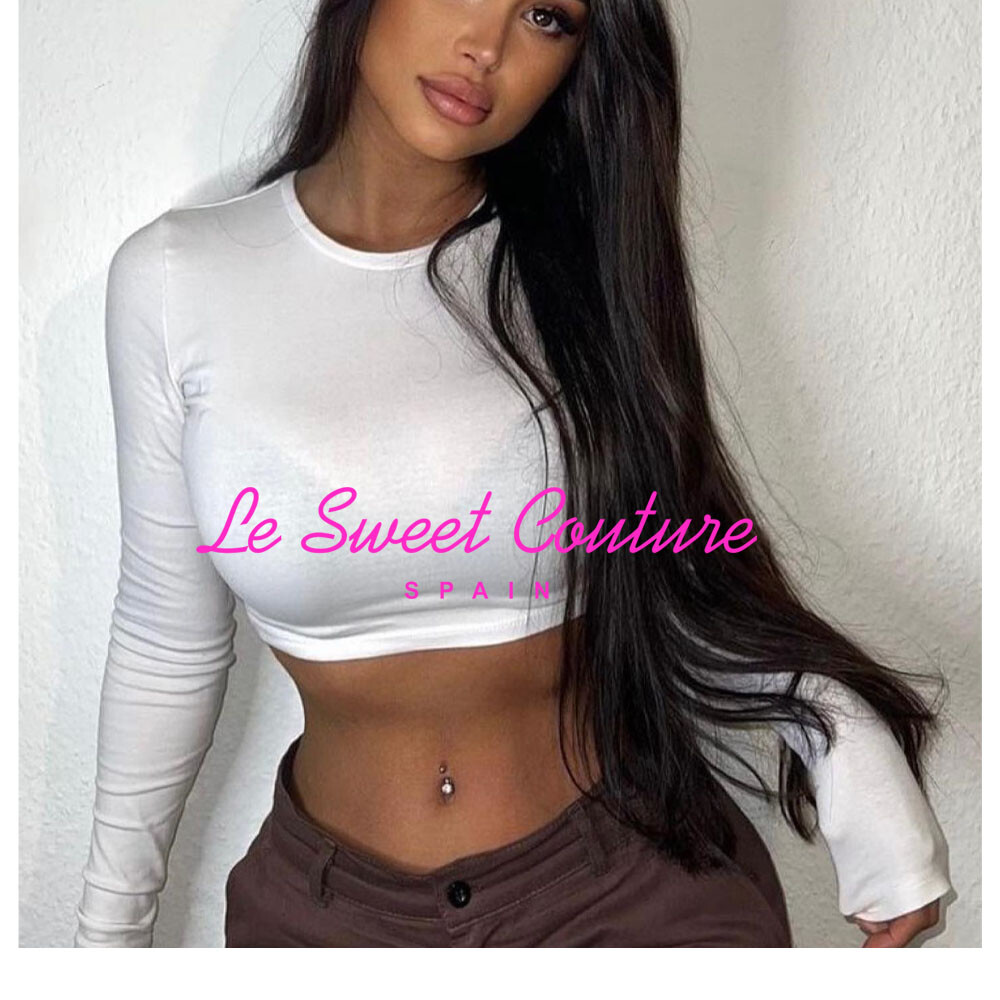 ZARA WOMAN NWT SALE WHITE CROP TOP LONG SLEEVES SIZE LARGE
