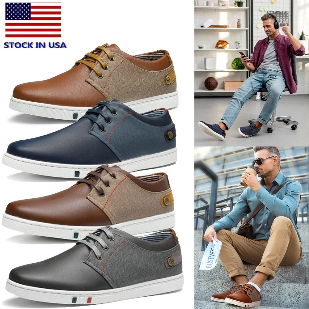 Men's Fashion Sneakers Lightweight Soft Comfortable Lace-up Shoes 6.5-15