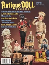 Antique Doll Collector Magazine October 2012 Marazzi Dolls, American Made Dolls