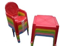 Kids / Childrens Nursery Table And Chair Set - Chairs With Duck Picture - Red 2 Kids / Childrens Nursery Table And Chair Set - Chairs With Duck Picture - Red 2