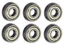 6 Pack FR4-ZZ Flanged Shielded Radial Ball Bearing 1/4 ID X 5/8 OD X 0.196" W