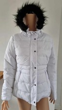 Just Hype White Womens/girls Hooded Jacket Size Uk 6