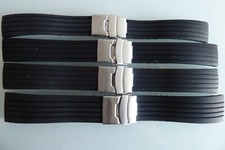 Silicon Uhrband Sicherheitsfaltschließe 18, 20, 22, 24 Silikon 5 Farben