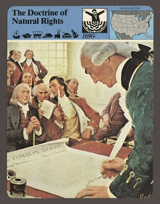 The Doctrine of Natural Rights Story of America Revolution History Card ...