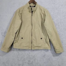 Flint And Tinder Mens Cotton Jacket M Plaid Lining Mock neck Full Zip JCT