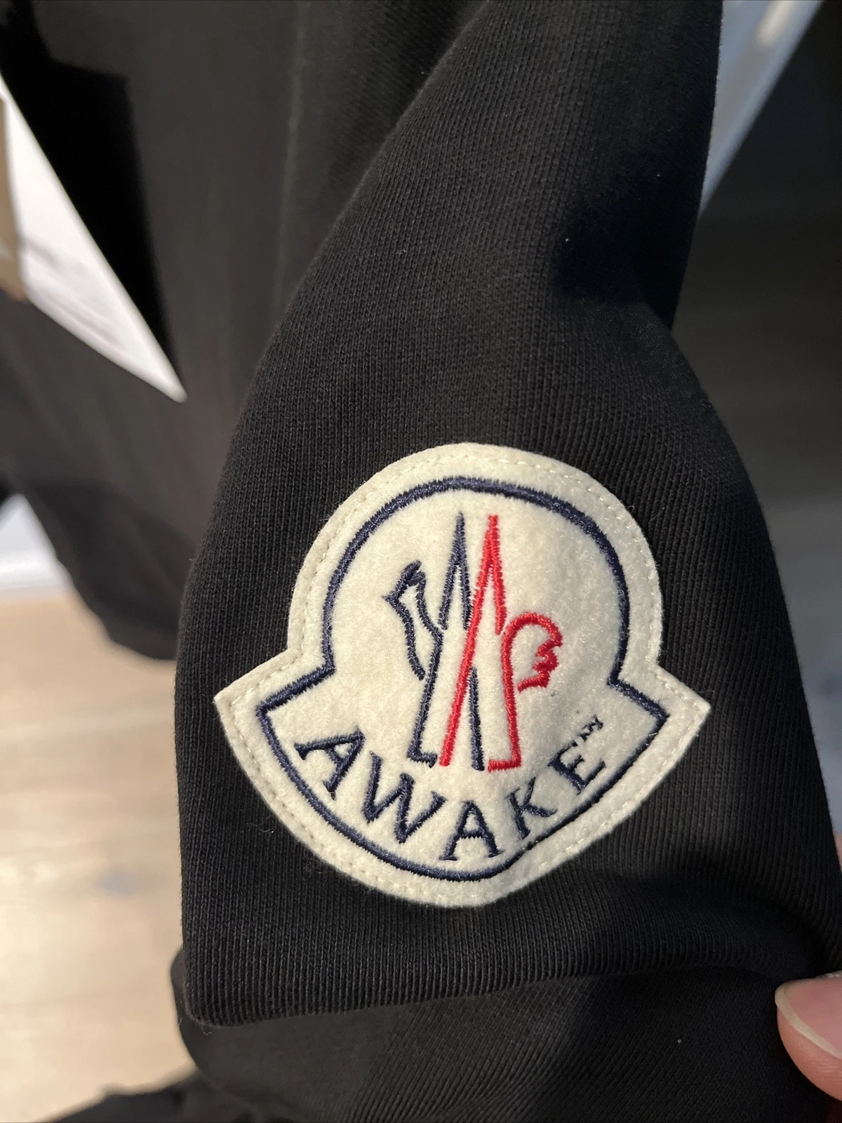 Felpa con cappuccio Awake x Moncler Maglia taglia L bianca da uomo