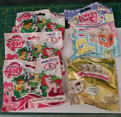 Lotto Stock di 3 My Little Pony + 1 Lovely Cubes + 1 Paciocchini  - Immagine 1 di 4