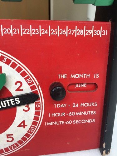 Brio Wooden Abacus & Clock Calendar Educational Toy 1960's SWEDEN TLC needed - Picture 3 of 7