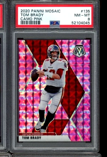 2020 #135 Mosiac Pink Camo Brady Tom Brady PSA 8