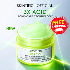 SKINTIFIC 3X Acid Anti-Acne Gel Moisturizer 30g For Acne-Prone Skin Oil Control