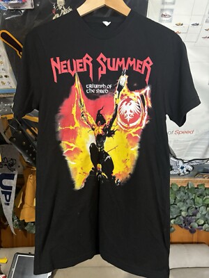 Never Summer Triumph Of The Shred Graphic Black T-Shirt sz Small snowboard