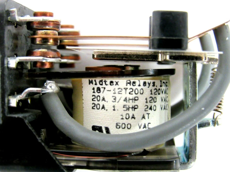 NEW LOT OF 2 MIDTEX 187-12T200 RELAY 120V 18712T200 - Image 3 of 3