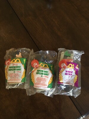 Vintage 1999 McDonalds Happy Meal Disney's Inspector Gadget Lot of 3 NIP Sealed