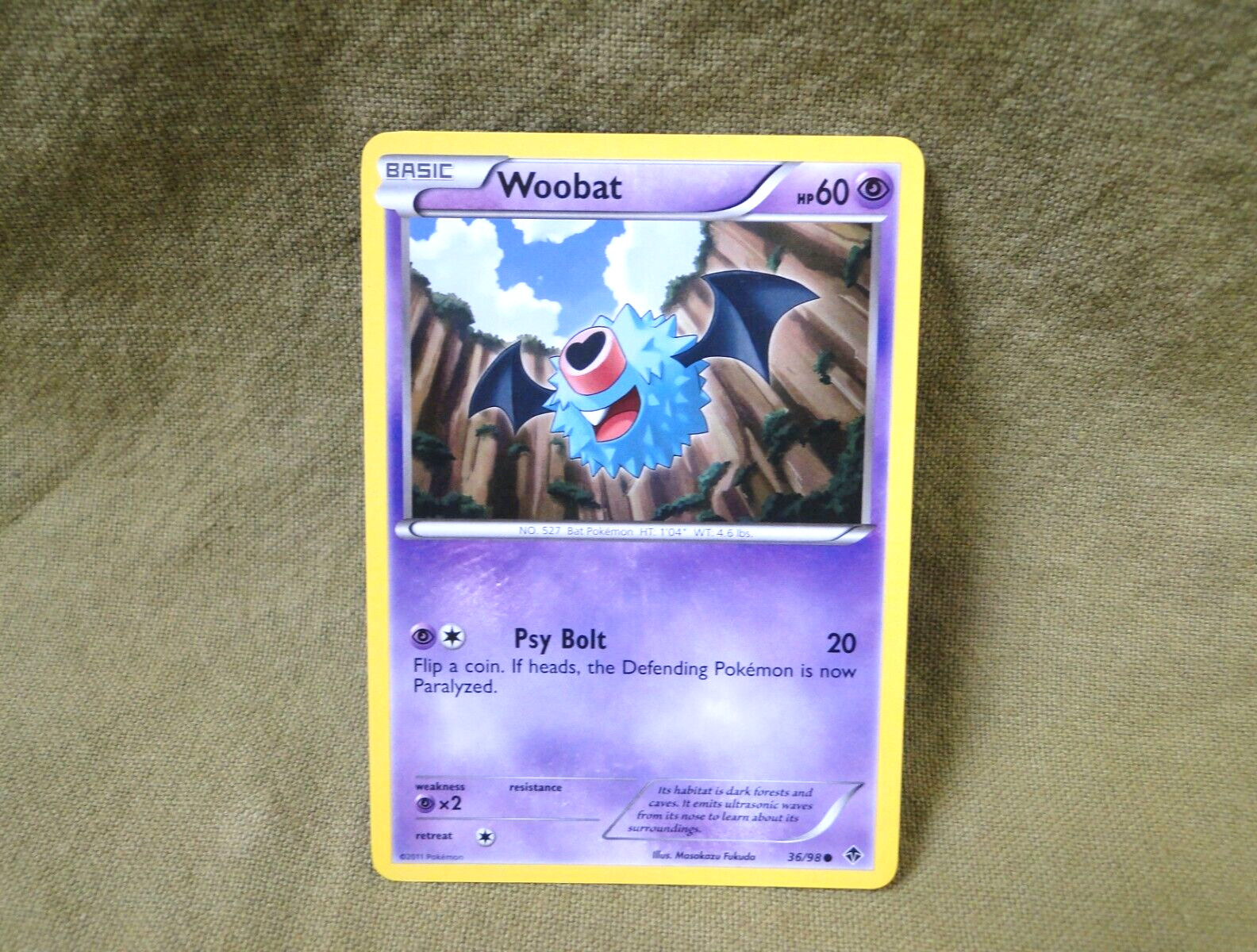 Pokemon Trading Card - Emerging Powers: Woobat 36/98