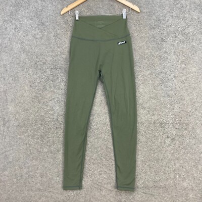 Echt Womens Leggings Size M Medium Green Ankle High Waist Gym Fitness 51116
