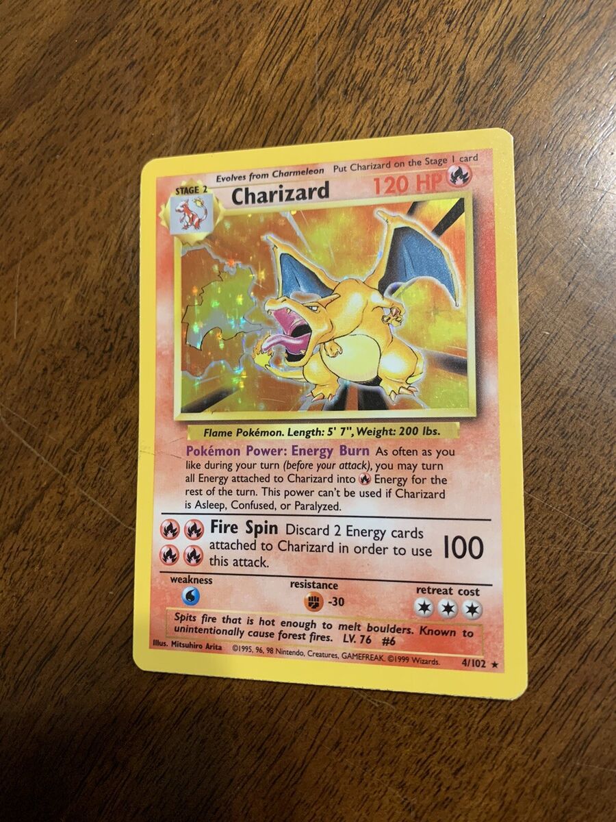 Charizard 4/102 Pokemon Base Set Holo Card Lightly Played | eBay Charizard 4/102 Pokemon Base Set Holo Card Lightly Played | eBay