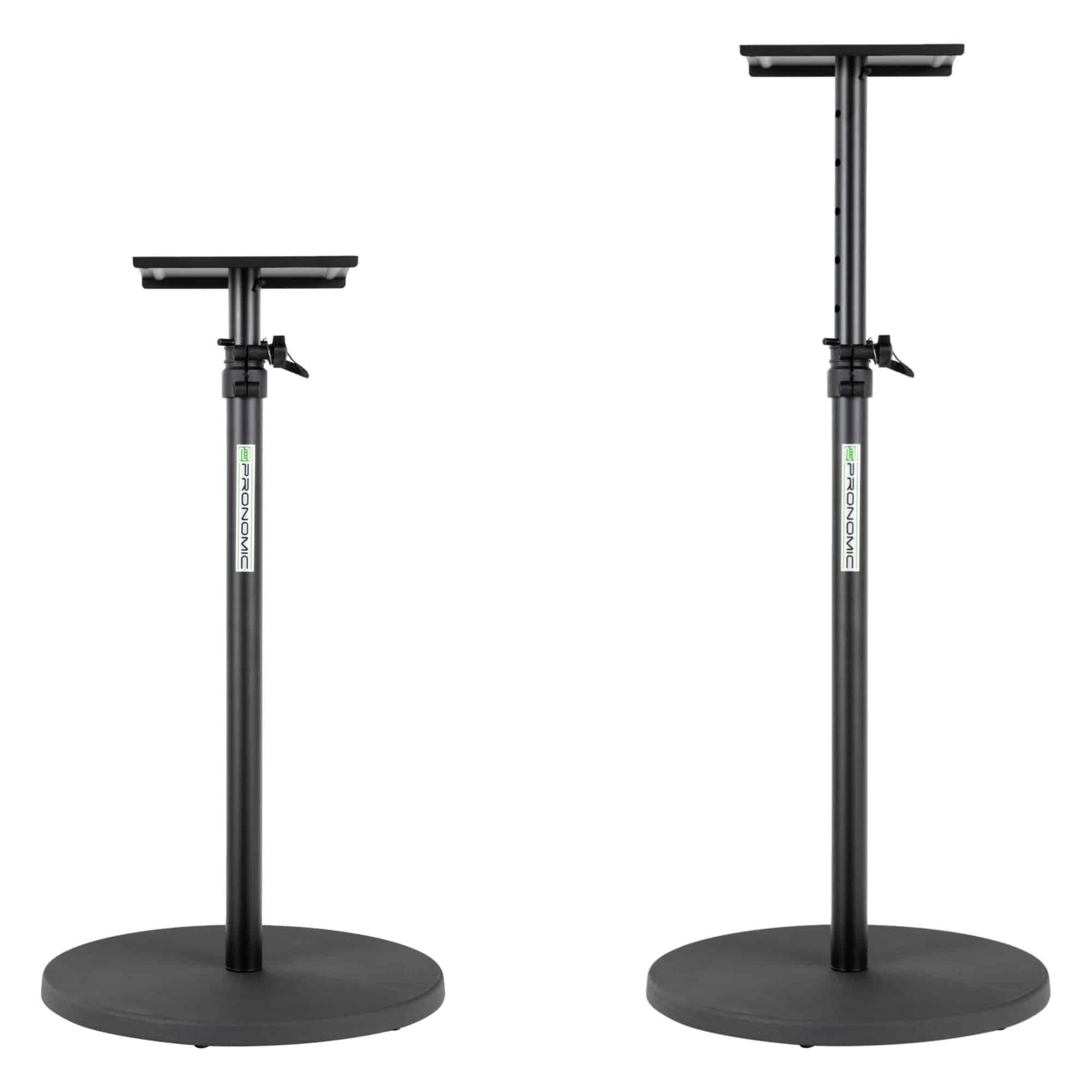 Coppia Stativi Supporti Base Rotonda Cassa Acustica Studio Monitor Regolabile