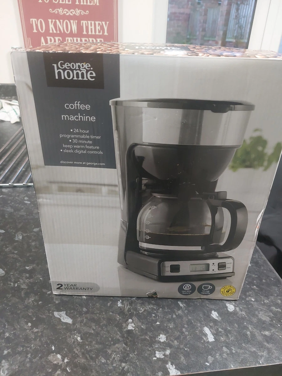 Digital Coffee Machine Brewing Timer Coffee Maker 12 cup Capacity George home