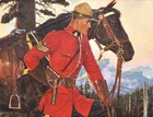 Canadian Mountie  With Horse 2  11 x 14