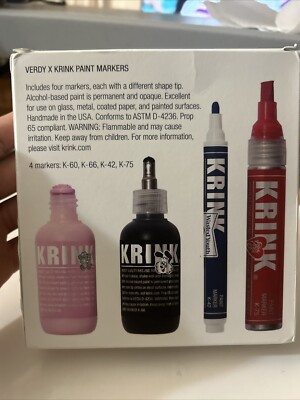 NEW Verdy X Complexcon Krink Marker Set 4 Piece Marker Set K-60 K-66 K/42 K-75