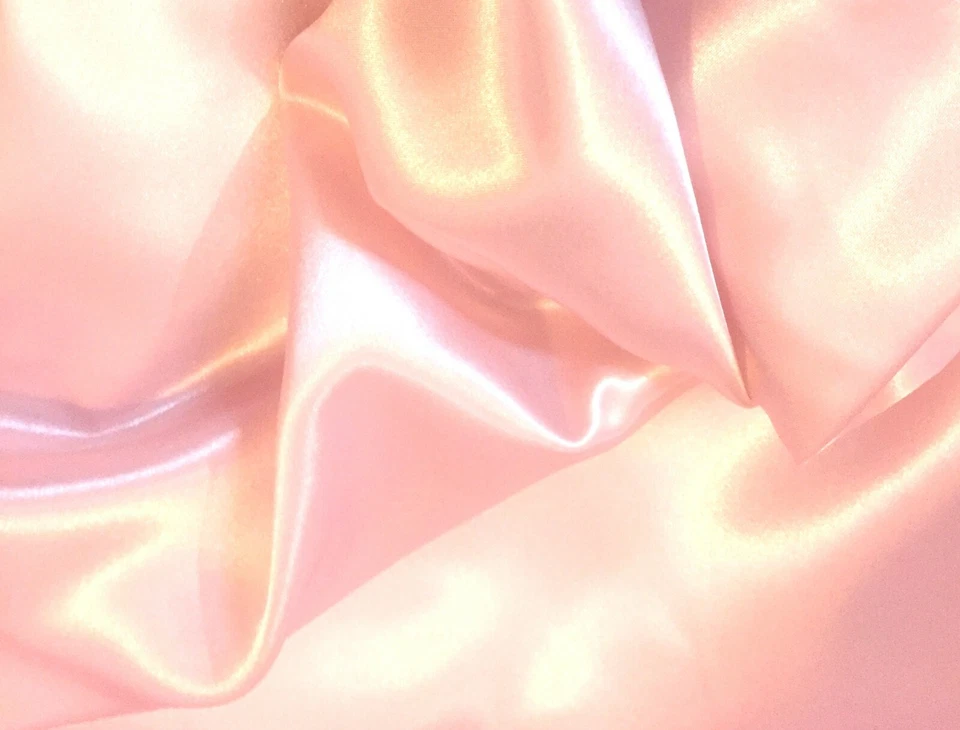 4.0 Yds-PALE PINKISH MAUVE Light Weight High Sheen CHARMEUSE SATIN Fabric - Image 2 of 4