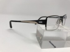 Puma Eyeglasses PU15106 Black Metal Frame 48-17-130 Half Rim M358