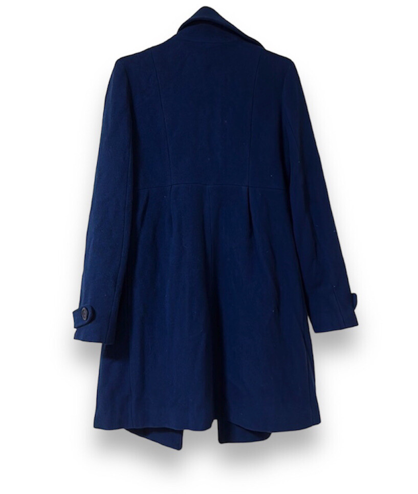 BB Dakota Navy Blue long pea coat wool and polyes… - image 3