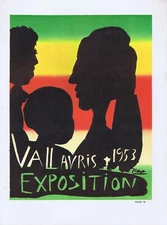 Pablo Picasso, Vallauris Exposition 1953 Vintage Poster Litho 1964 Platesigned