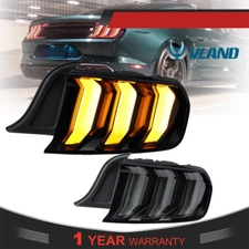 Smoked Vland Tail Lights For Ford Mustang 2015-2022 LED Sequential Signal EURO