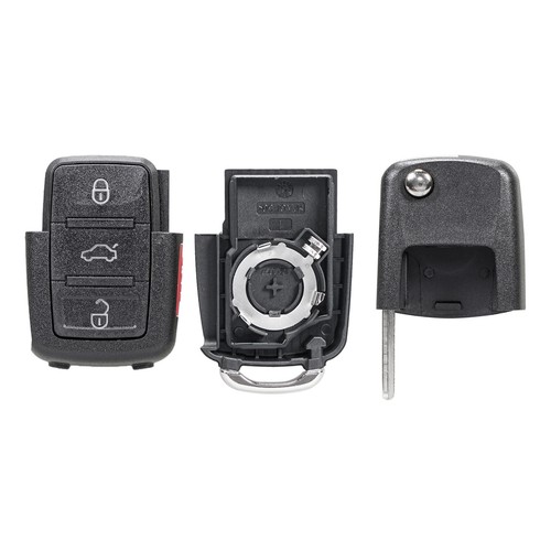 Flip Remote Fob Case Shell for Volkswagen Rabbit 2006 2007 2008 2009 + Battery - Picture 3 of 9