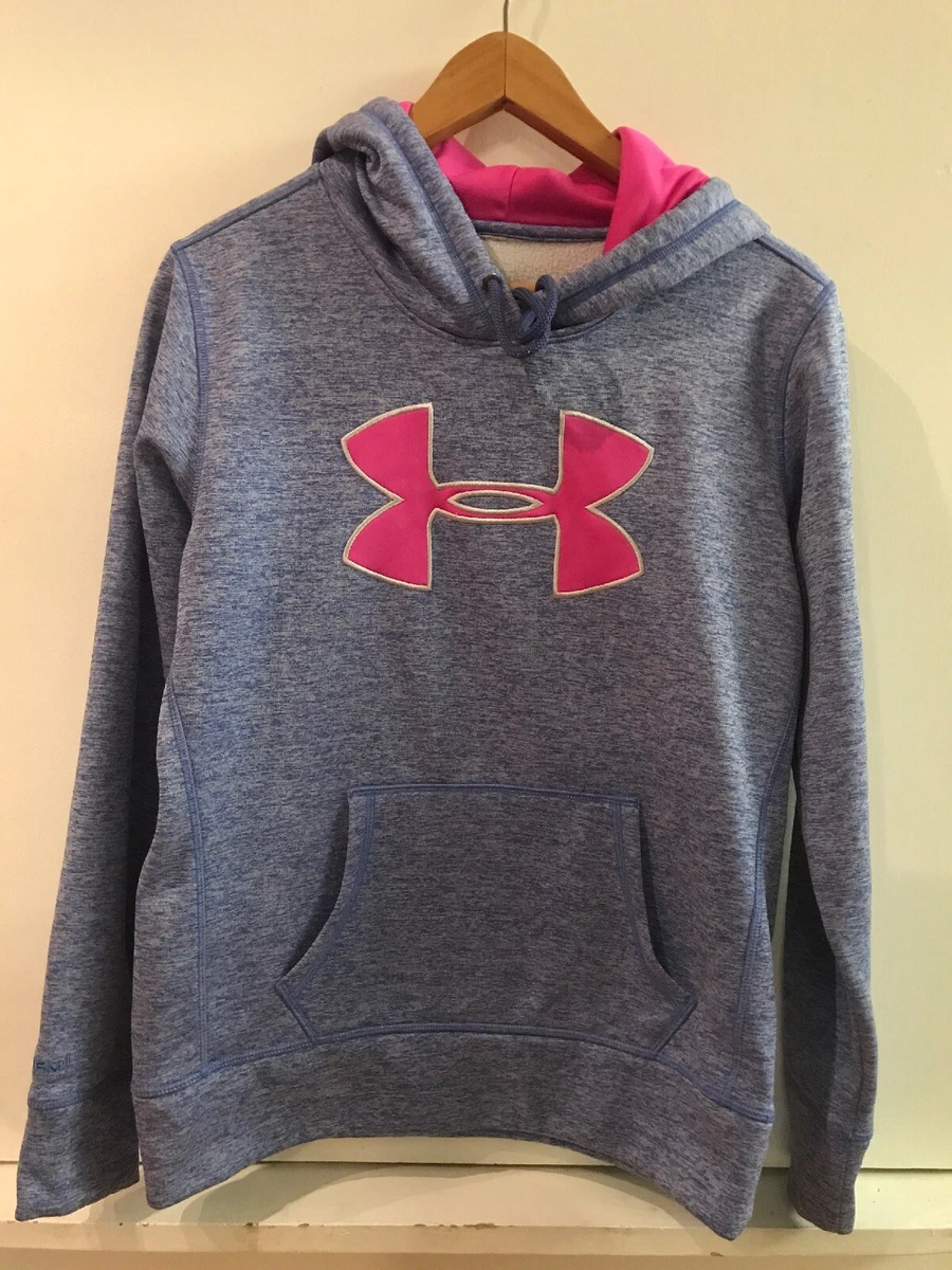 familia Recuerdo télex UNDER ARMOUR Girls Youth STORM Heather Blue Pink Hoodie Sweatshirt Size YL  | eBay