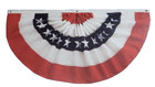 New Small 3 ft x 1.5 ft Bunting Pleated Fan Flag Celebrate Americana Together