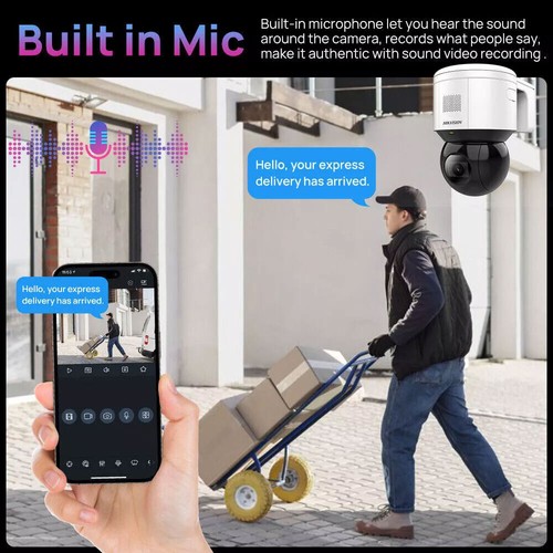 Hikvision DS-2DE3A404IWG-E 4MP 4x Zoom PTZ Kamera + Mikrofon 2 Wege Lautsprecher Licht Alarm - Bild 11 von 17