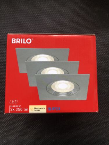 3x faretto da incasso LED Briloner argento spot a soffitto 3x 5W 1050lm 3000K bianco caldo - Foto 1 di 4