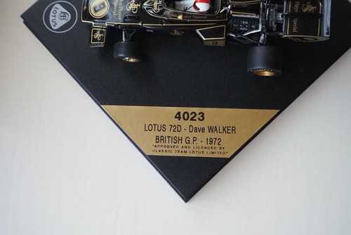 Quartzo Die Cast model 4023 Lotus 72D F1 British GP 1972 Dave Walker Formula 1 - 第 2/5 張圖片