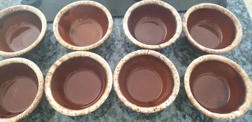 Lot of 2- Vintage Hull Pottery USA Oven Proof Brown Drip 5 Inch Diameter Bowls