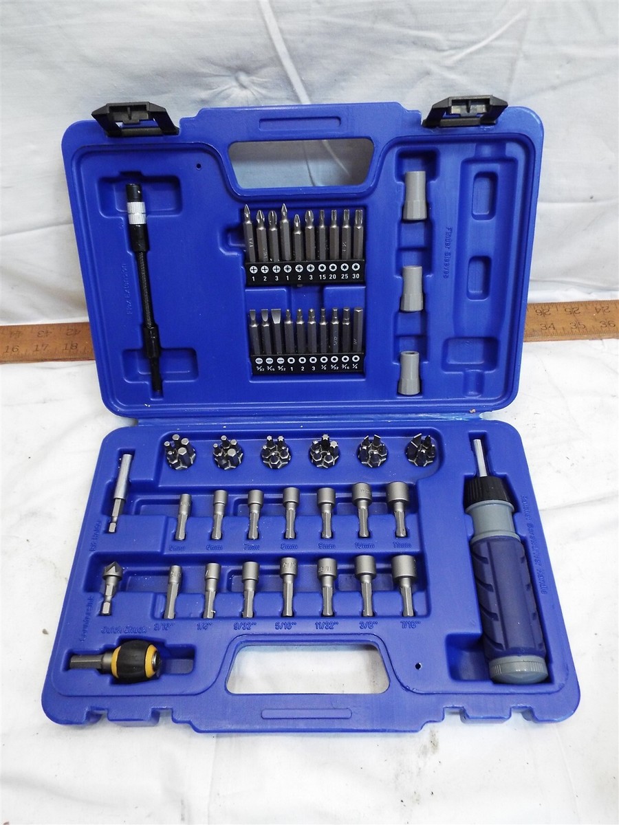 WEST. ウェッシャーツ!!!!!!! 青 Westward 70+ Ratcheting Screwdriver Bit Nut Driver Set Flexible