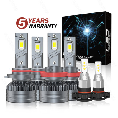 For Jeep Compass 2011-2013 -6x Combo LED Headlight High/Low +Fog light Bulbs Kit