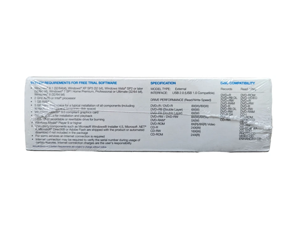 NEW Memorex Slim External CD/DVD Writer, DVD 8X, CDR 24X USB Powered Mac Windows - Image 3 of 4