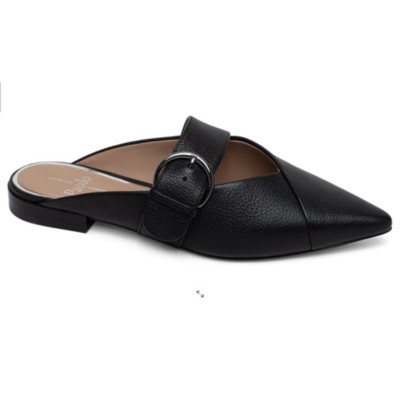Linea Paolo Athea Pointed Toe Mule Shoes -Black Nappa Leather Size US 5 - New