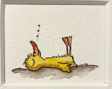 Originelle Aquarellbilder Entlein