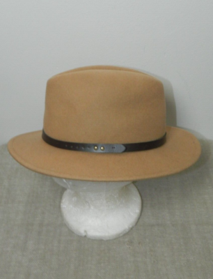 Urban Outfitters Ecote Fedora Hat Tan Brown 100% Wool Felted 