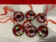 Santa or Elf Cam Ornament w/Camera Lens Handmade + Bonus Letter 