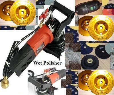 Wet Concrete Polisher 5 Cup 20 Pad lapidary Granite Travertine stone fabrication