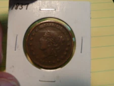 Hard Times Token  1837 - Not One Cent